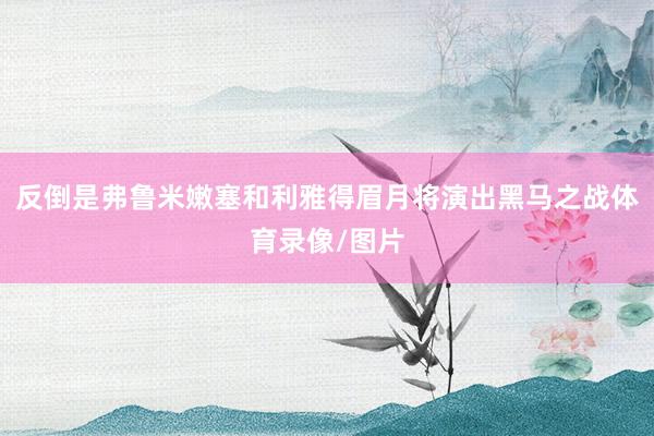 反倒是弗鲁米嫩塞和利雅得眉月将演出黑马之战体育录像/图片