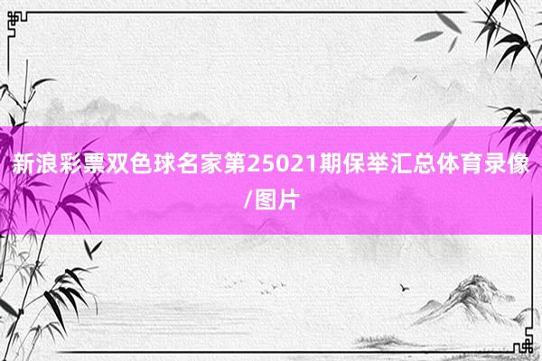 新浪彩票双色球名家第25021期保举汇总体育录像/图片