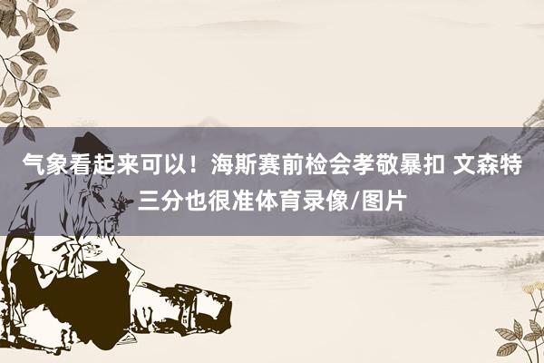 气象看起来可以！海斯赛前检会孝敬暴扣 文森特三分也很准体育录像/图片